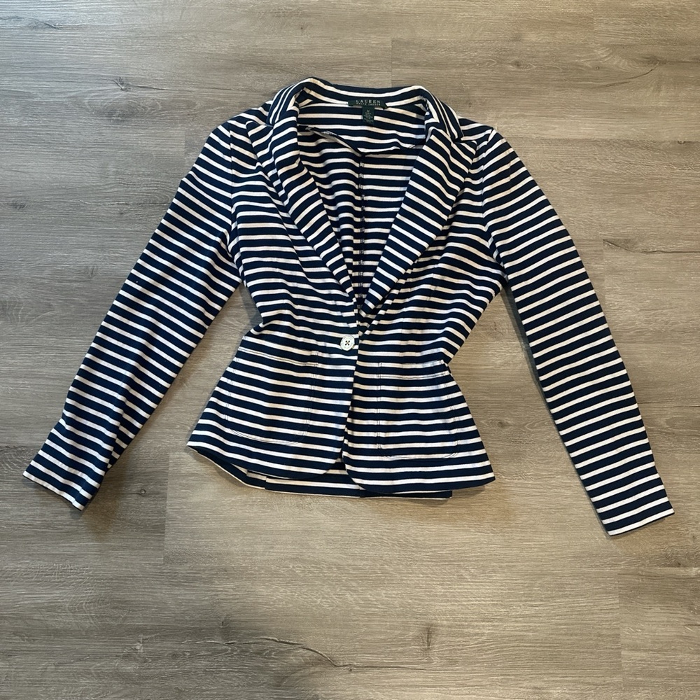 Ralph Lauren navy striped blazer